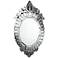 Torrico Etched Glass 22 1/4" x 39 1/2" Oval Wall Mirror
