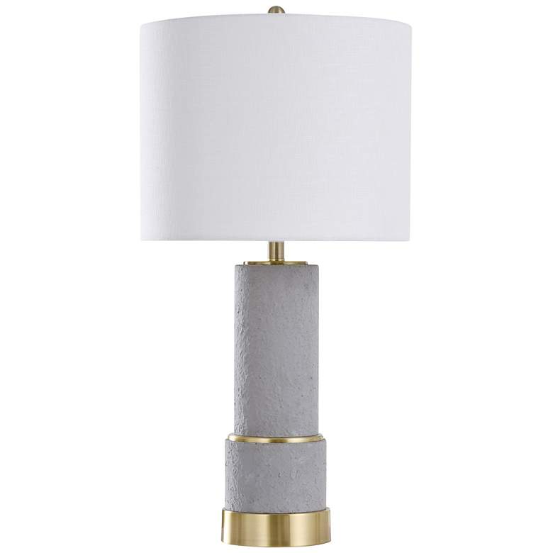 Image 1 Torrington Concrete and Gold Metal Table Lamp