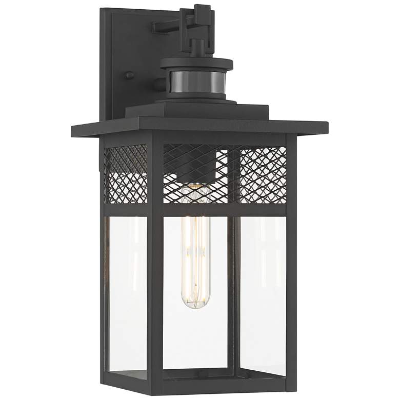 Image 2 Torse 15" High Textured Black Motion Sensor Outdoor Wall Light