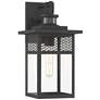 2_Torse 15" High Textured Black Motion Sensor Outdoor Wall Light