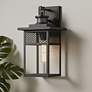 1_Torse 15" High Textured Black Motion Sensor Outdoor Wall Light