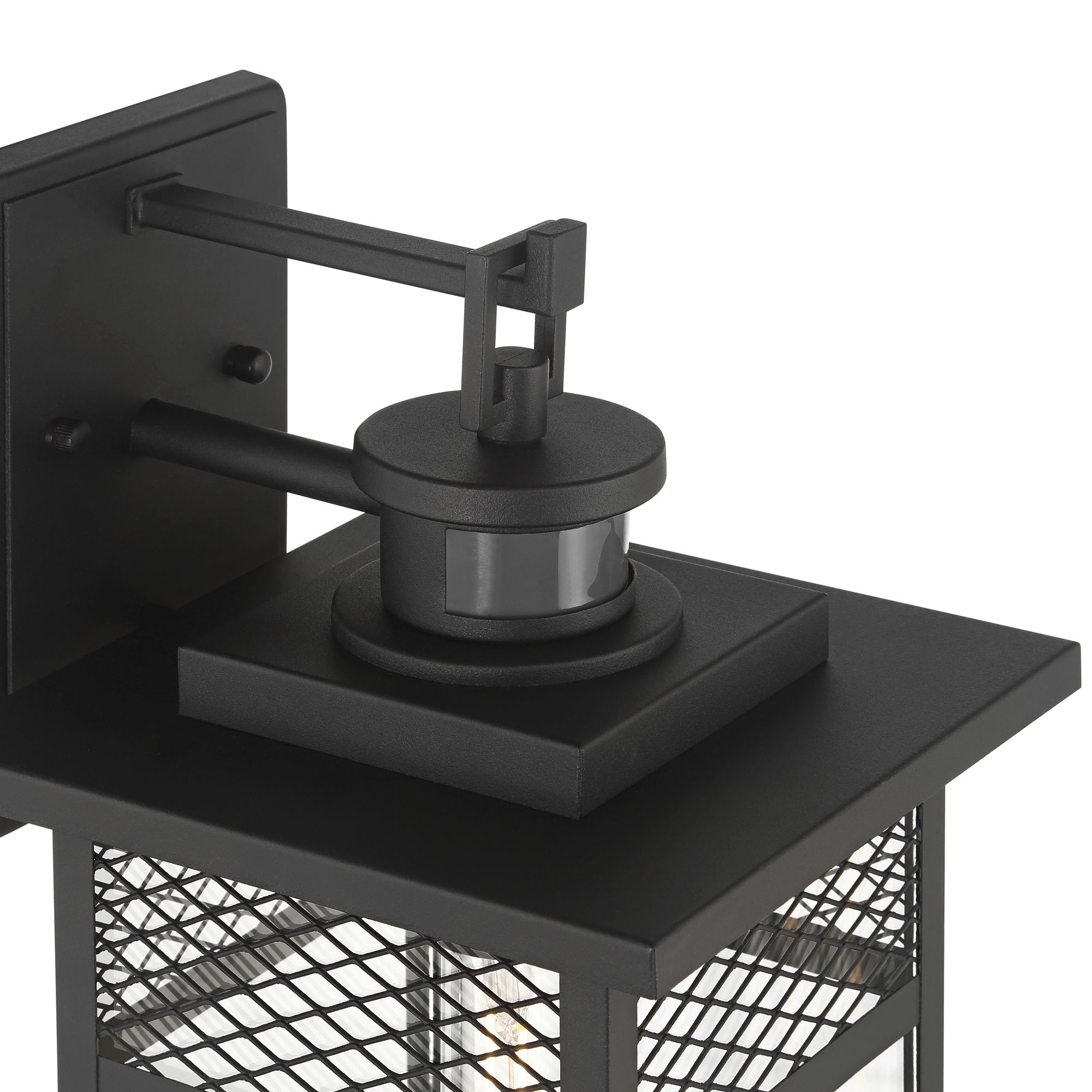 Image 3 Torse 15" High Textured Black Motion Sensor Outdoor Wall Light more views