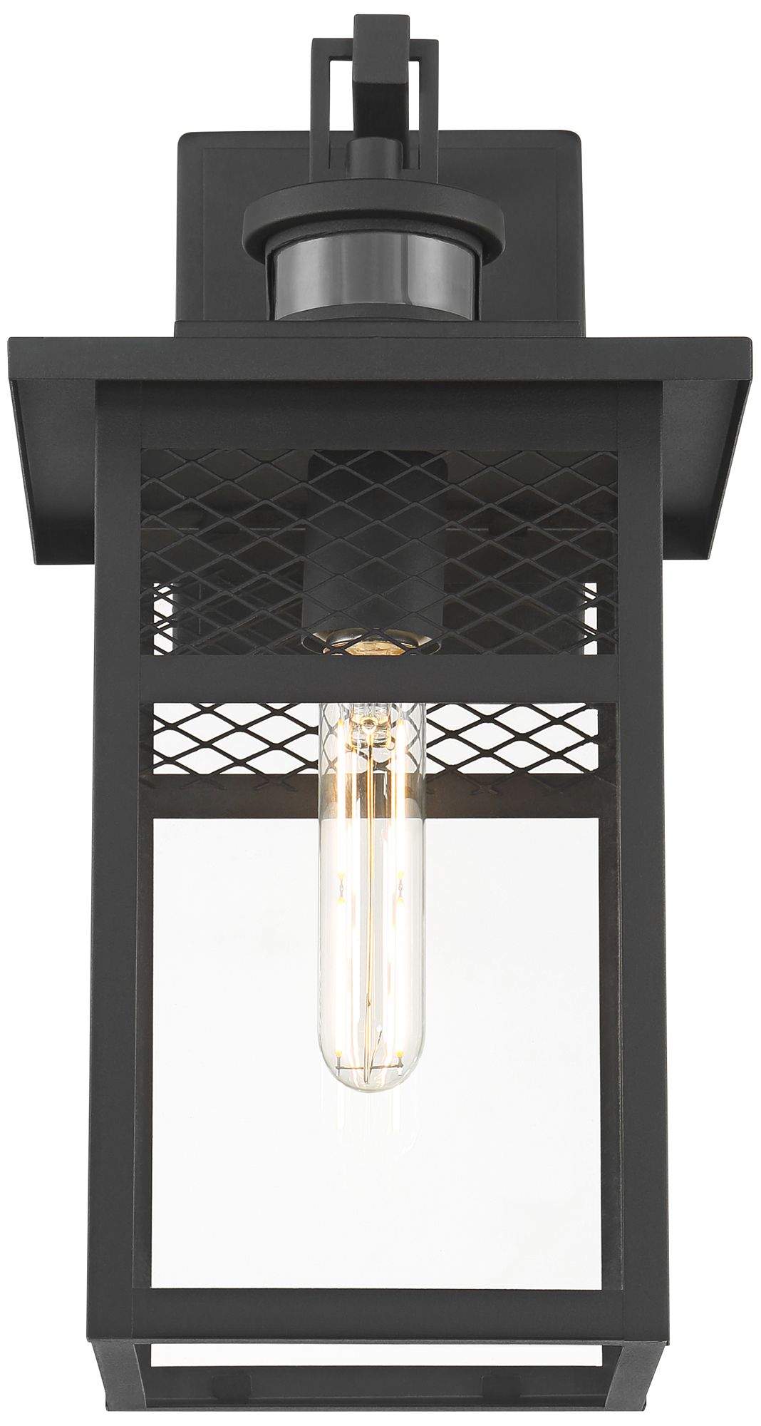 Image 5 Torse 15" High Textured Black Motion Sensor Outdoor Wall Light more views