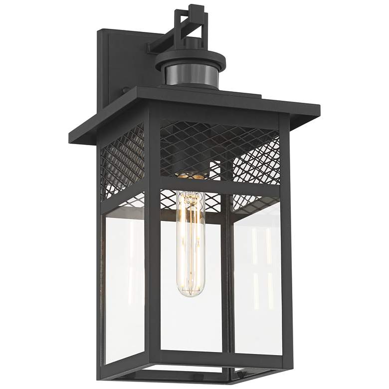 Image 6 Torse 15" High Textured Black Motion Sensor Outdoor Wall Light more views
