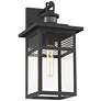 6_Torse 15" High Textured Black Motion Sensor Outdoor Wall Light more views