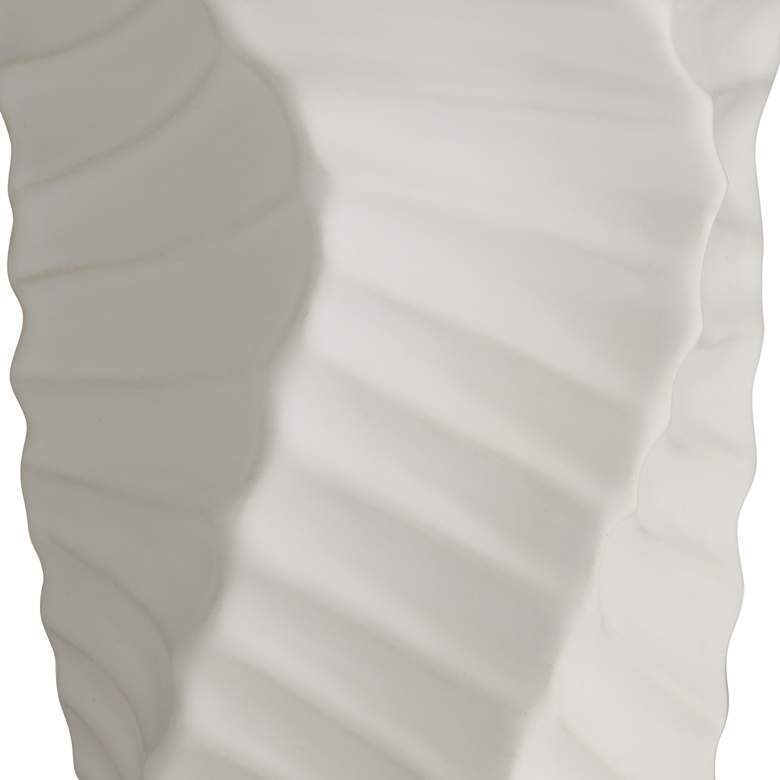 Image 2 Torsion 12 1/2" High Matte White Decorative Vase more views