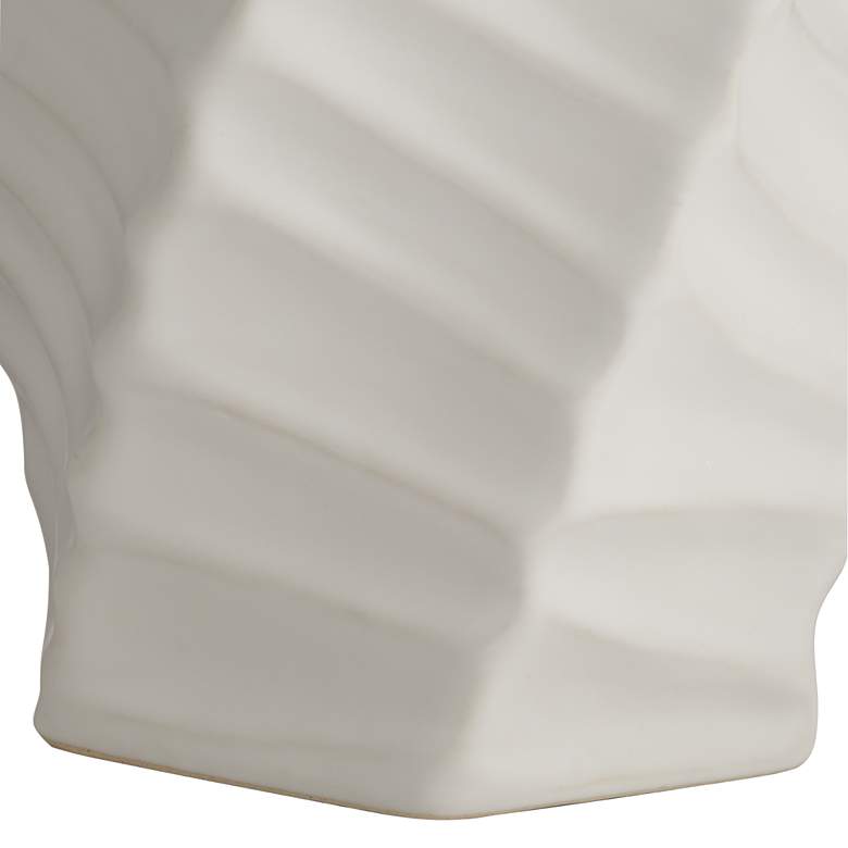 Image 3 Torsion 12 1/2" High Matte White Decorative Vase more views