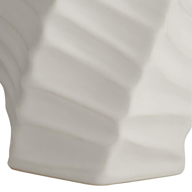 Image 3 Torsion 12 1/2 inch High Matte White Decorative Vase more views