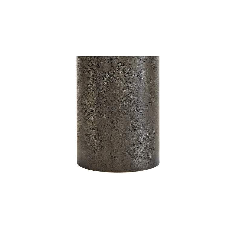 Image 3 Tortoise Ombre Brass and Bronze Drum Floor Lamp more views