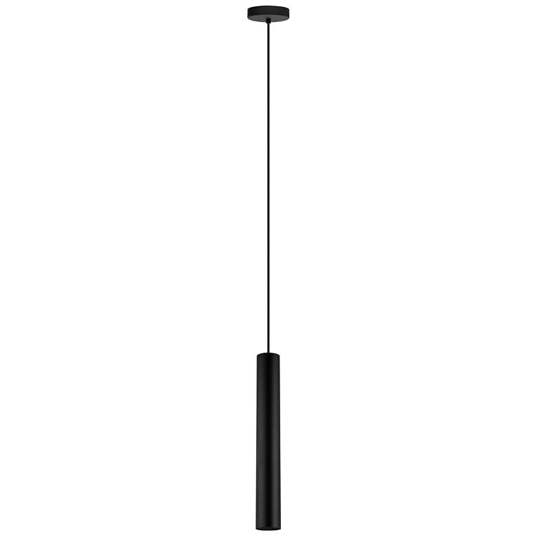 Image 1 Tortoreto - 1-Light LED GU10 Single Tube Pendant - Matte Black - 89 Inches