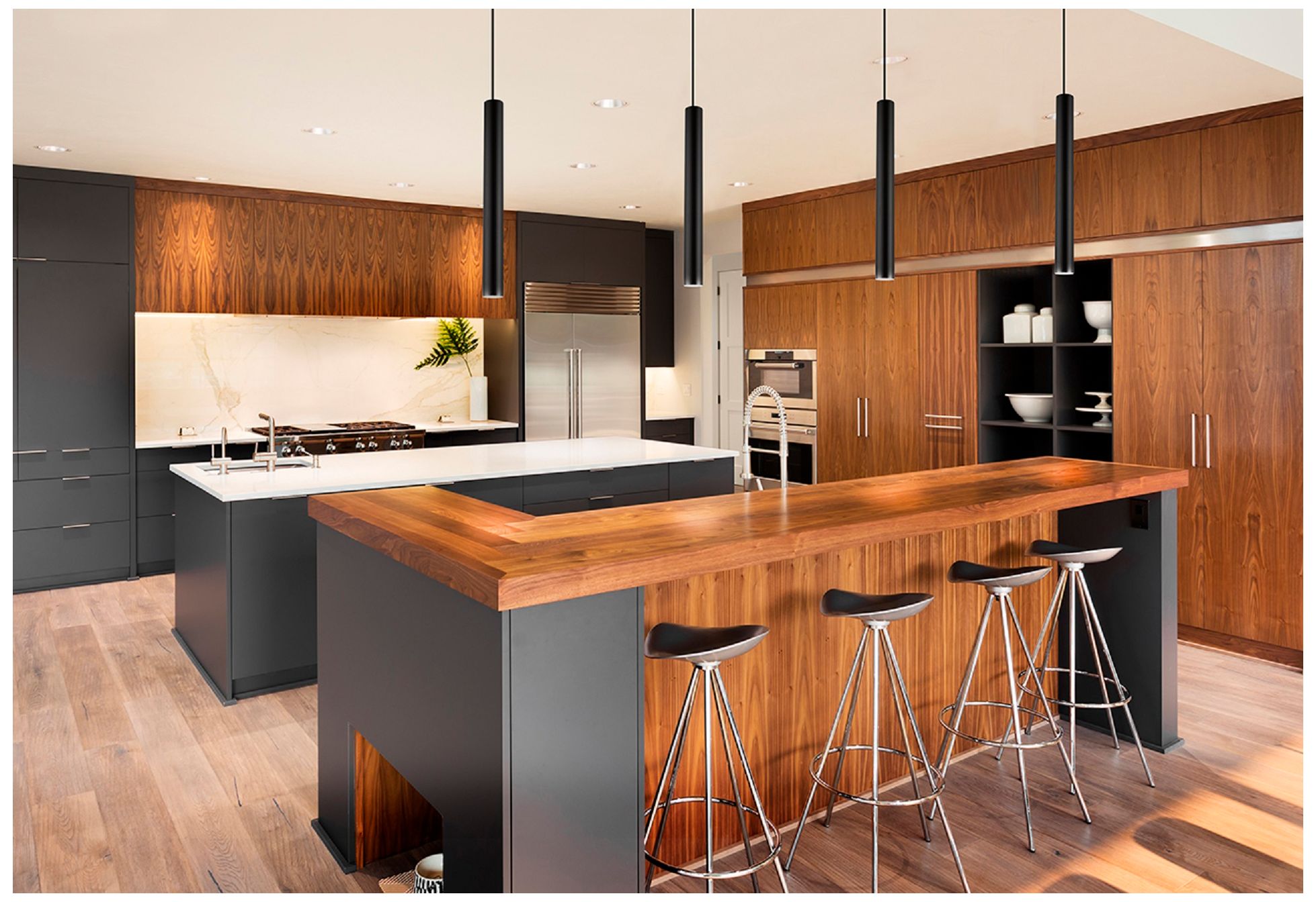 Image 2 Tortoreto - 1-Light LED GU10 Single Tube Pendant - Matte Black - 97 Inches more views