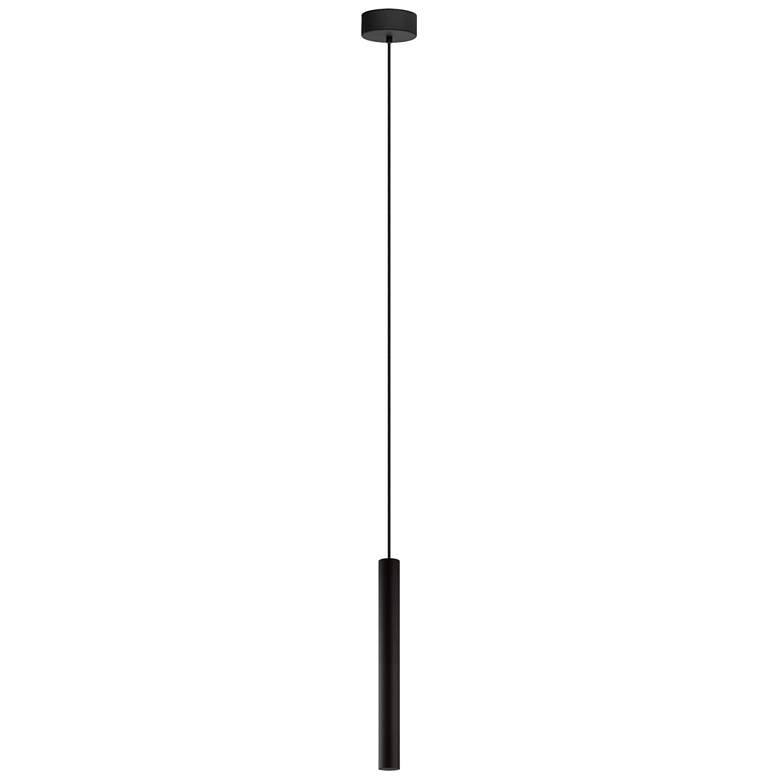 Image 1 Tortoreto - 1-Light LED Single Tube Pendant - Matte Black - 90 Inches