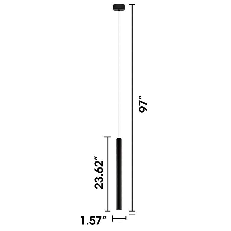 Image 3 Tortoreto - 1-Light LED Single Tube Pendant - Matte Black more views