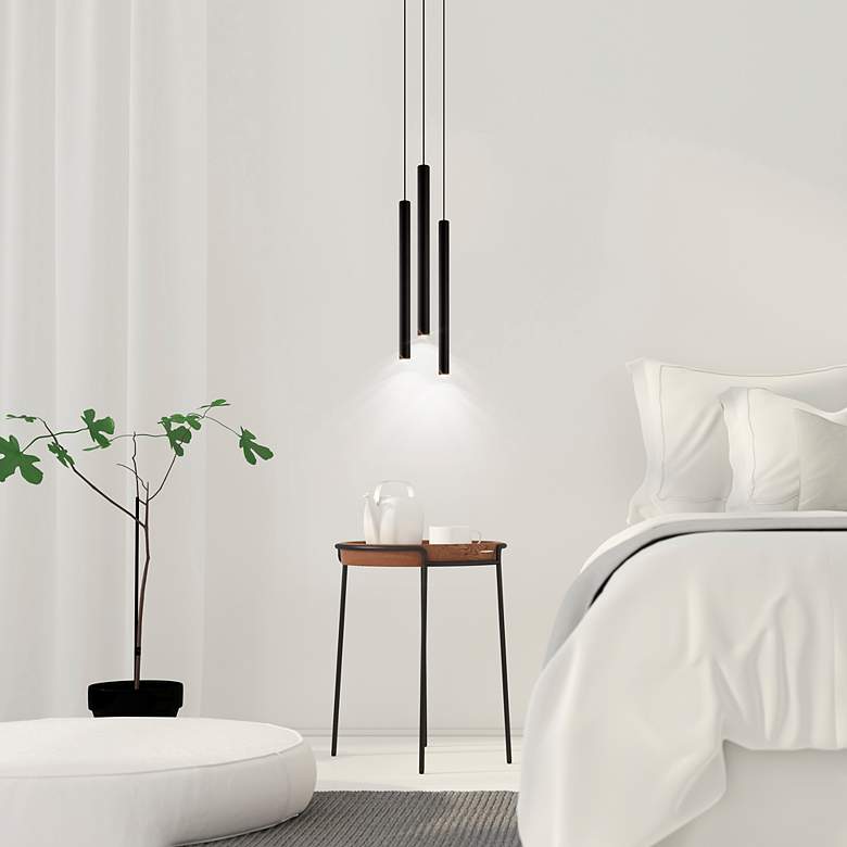 Image 6 Tortoreto - 1-Light LED Single Tube Pendant - Matte Black more views