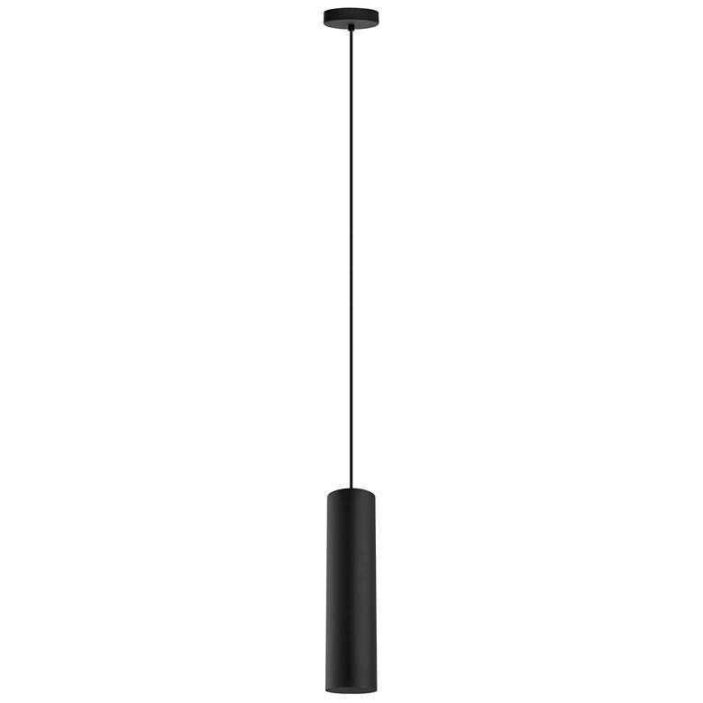 Image 1 Tortoreto - 1-Light Single Tube Pendant - Matte Black - 90 Inches
