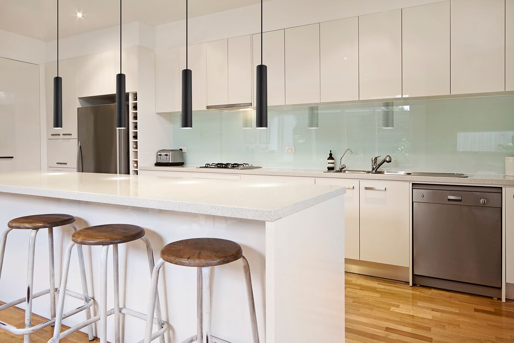 Thumbnail3 of Tortoreto - 1-Light Single Tube Pendant - Matte Black - 97 Inches more views