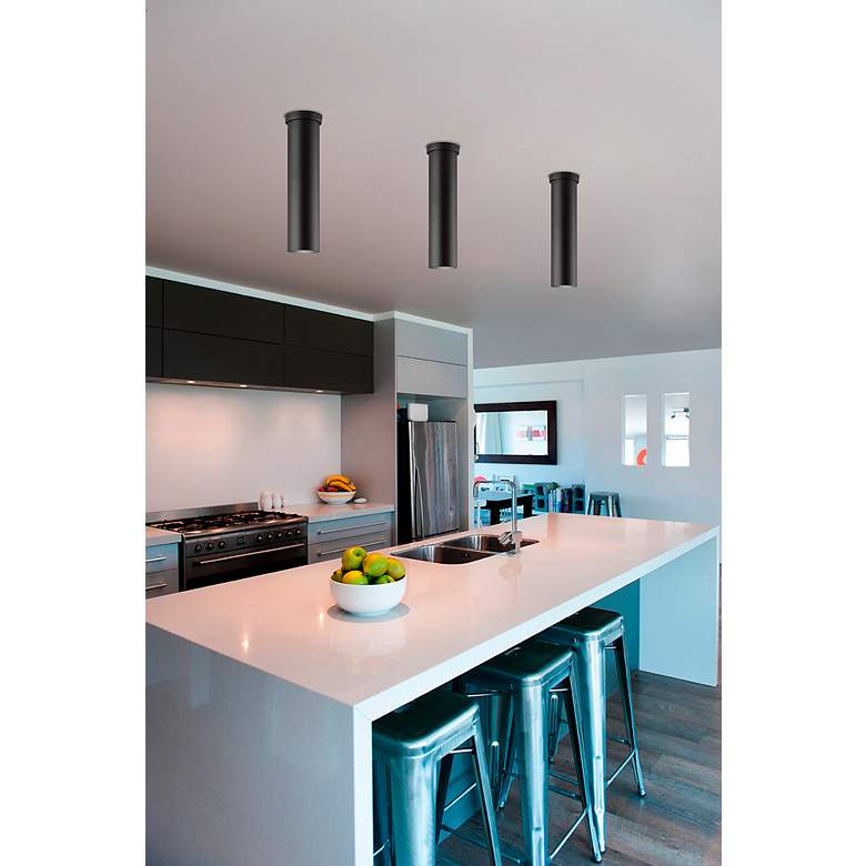 Image 4 Tortoreto - 17 inch Single Tube Ceiling Light - Matte Black Finish more views