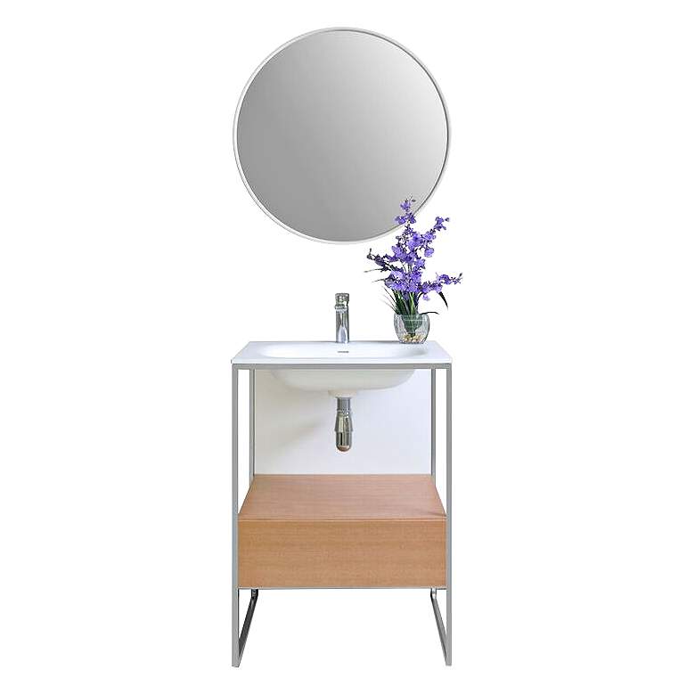 Image 1 Tory 24" Natural Walnut 1-Drawer Single Sink Vanity Set