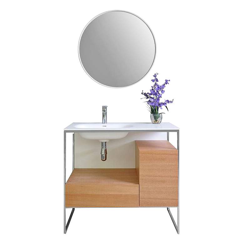 Image 1 Tory 36 inch Natural Walnut 1-Drawer Single Sink Vanity Set