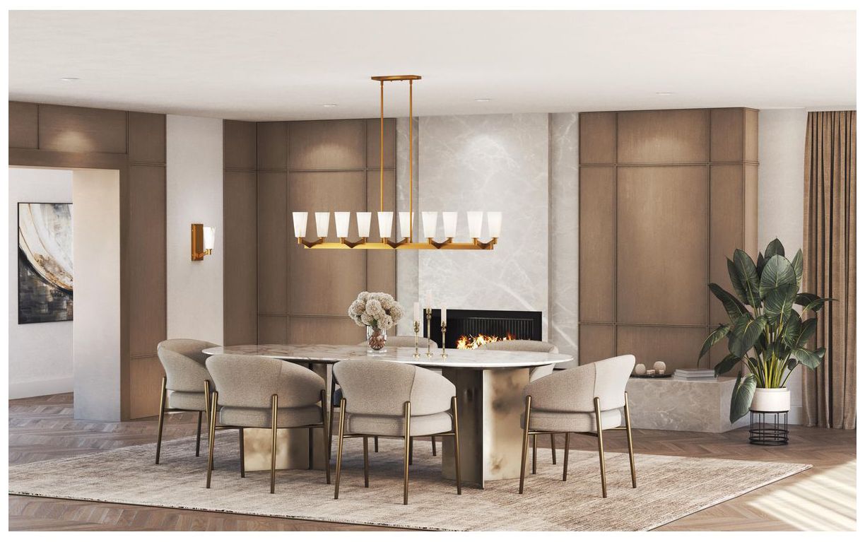 Image 2 Tosca Collection Ten-Light Linear Chandelier more views