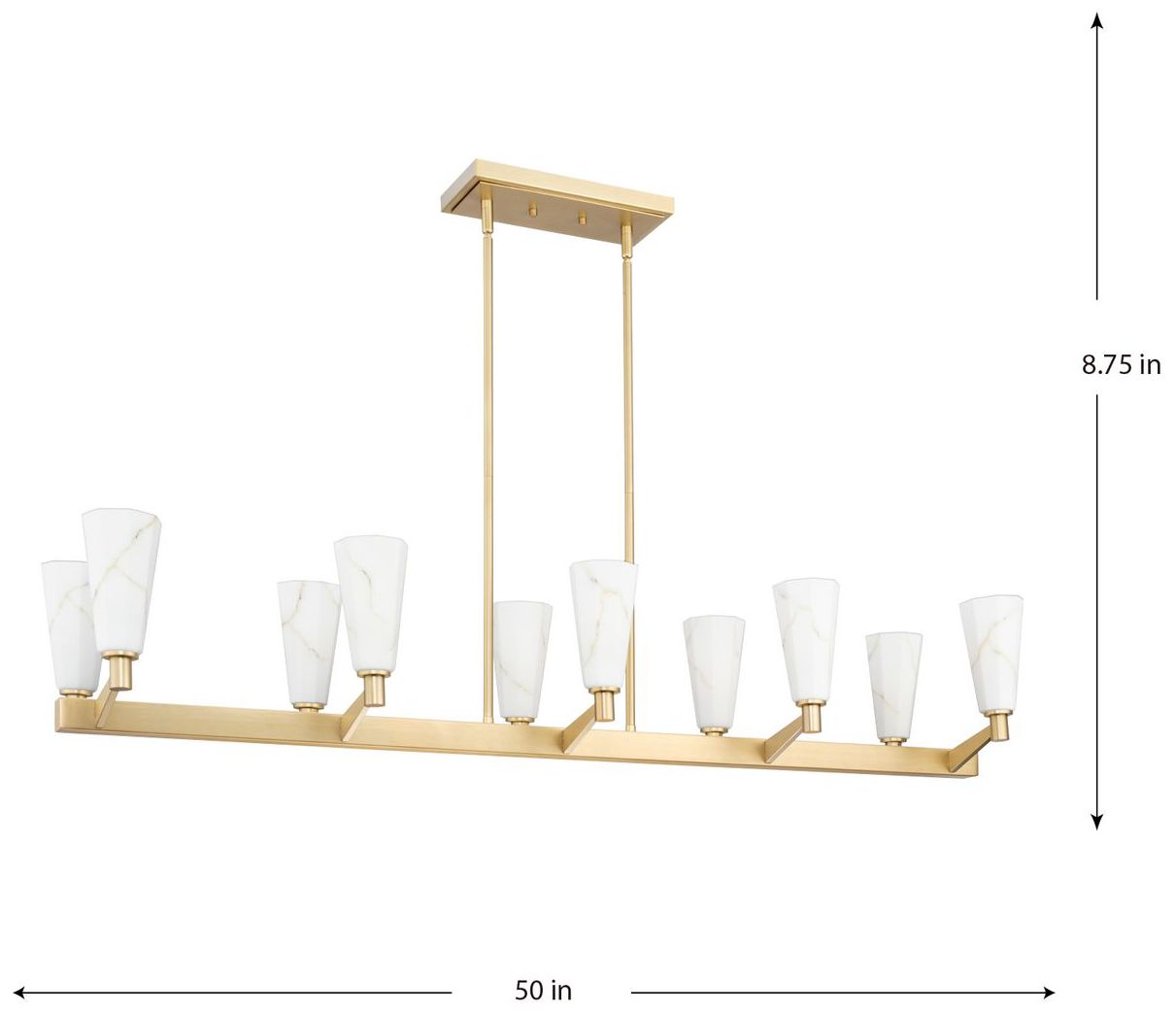 Image 4 Tosca Collection Ten-Light Linear Chandelier more views