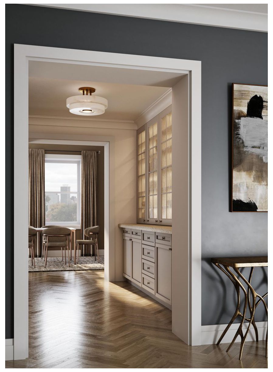 Image 2 Tosca Collection Three-Light Semi-Flush Mount Light more views