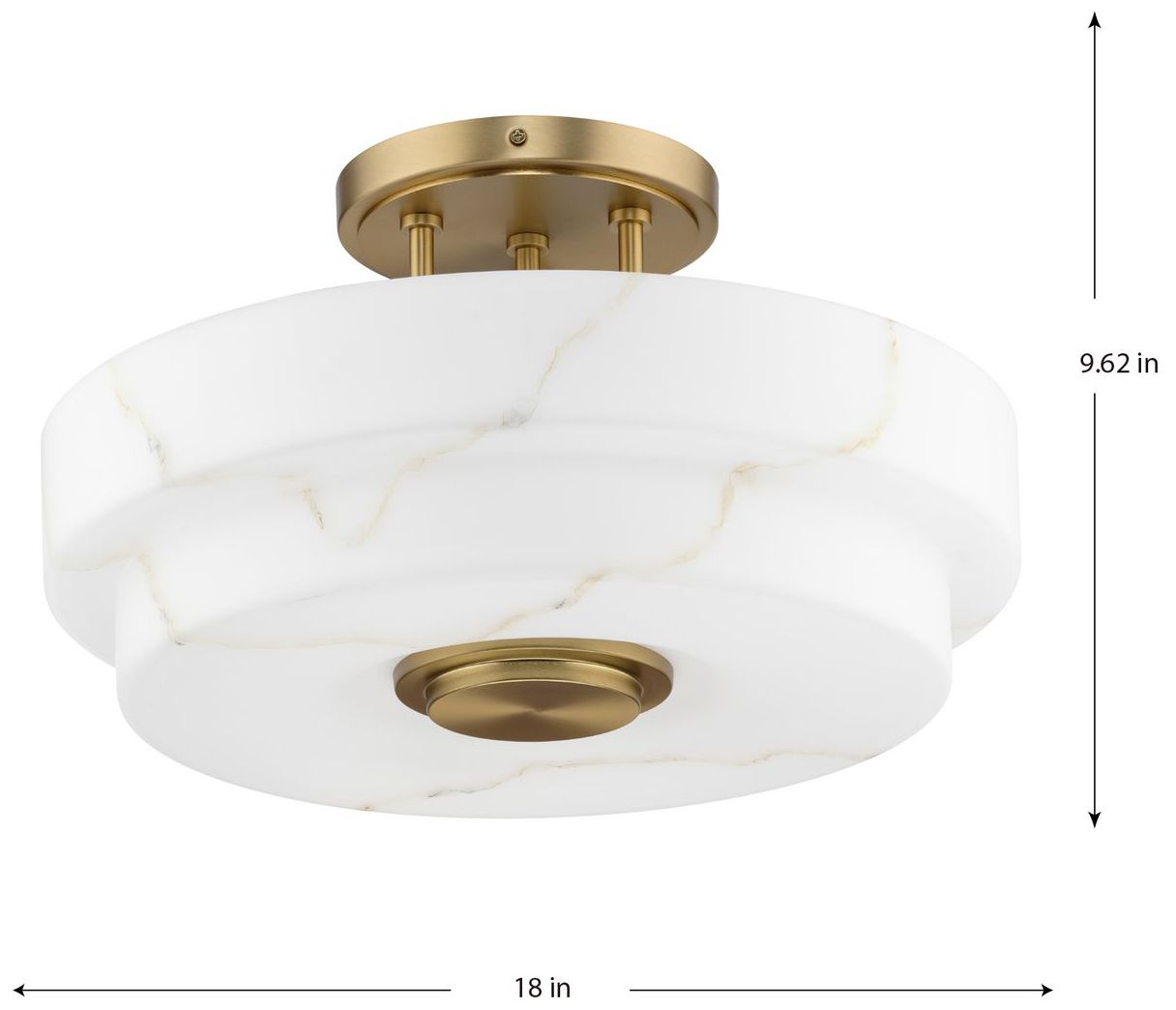 Image 4 Tosca Collection Three-Light Semi-Flush Mount Light more views