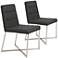 Tosca Steel and Charcoal Fabric Dining Chair Set of 2