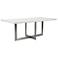Tosca White and Brushed Steel Dining Table