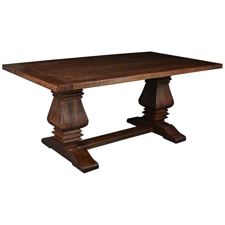 Image 1 Toscana Large Rectangular Cognac Wood Dining Table