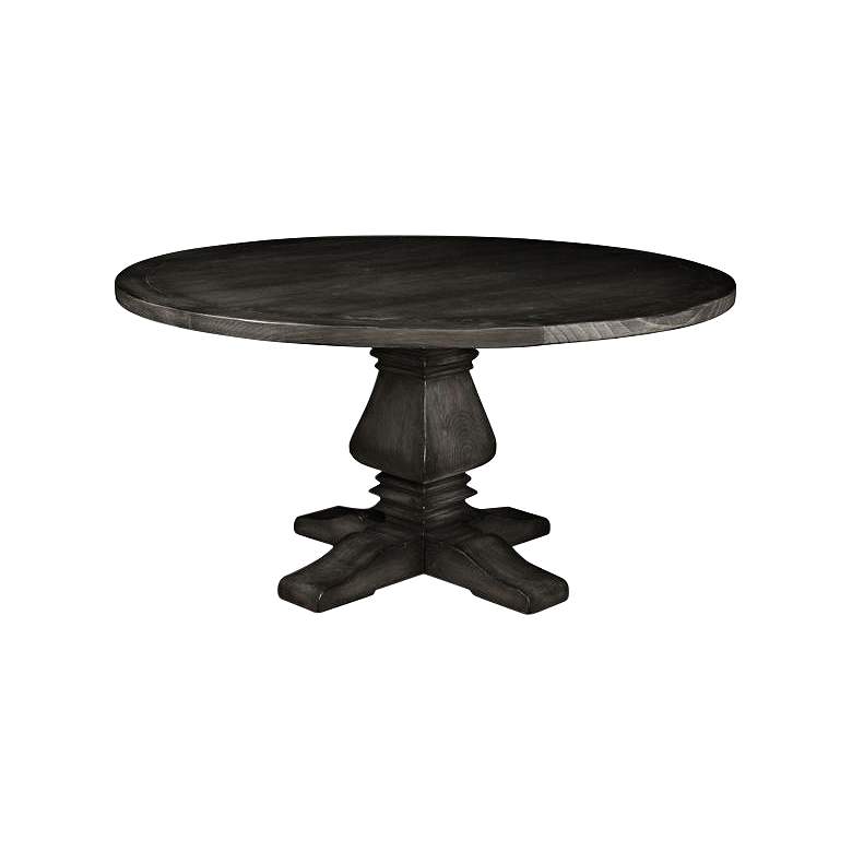 Image 1 Toscana Large Round Gray Wood Dining Table