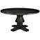 Toscana Large Round Gray Wood Dining Table