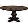 Toscana Large Round Walnut Wood Dining Table