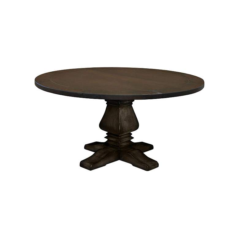 Image 1 Toscana Large Round Walnut Wood Dining Table