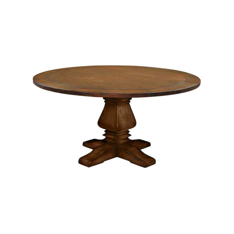 Image 1 Toscana Medium Round Cognac Wood Dining Table