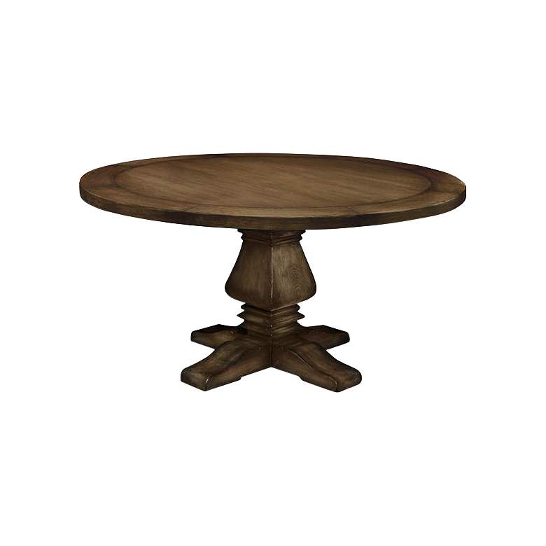 Image 1 Toscana Medium Round Smoke Wood Dining Table