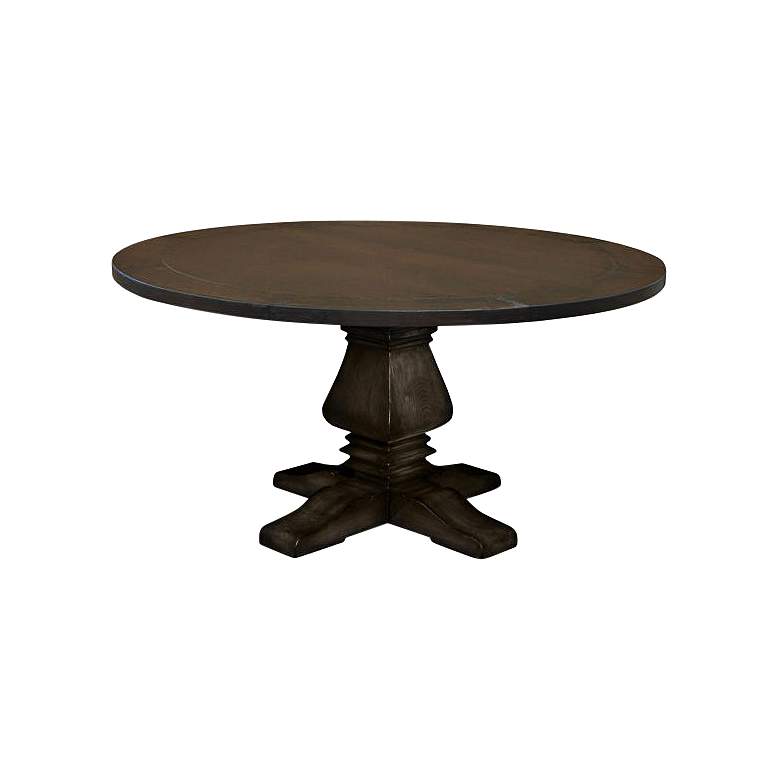 Image 1 Toscana Medium Round Walnut Wood Dining Table