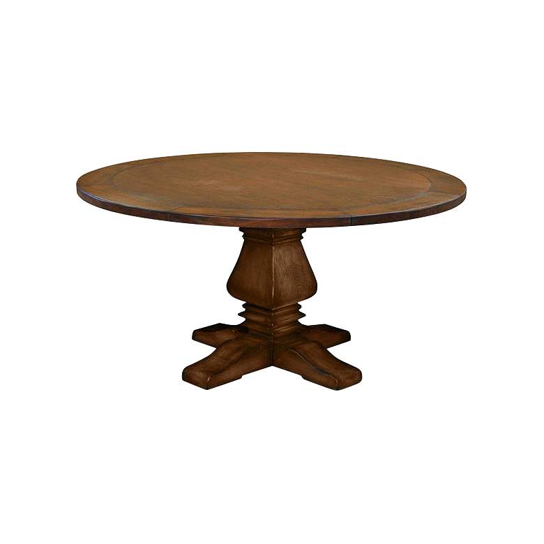 Image 1 Toscana Small Round Cognac Wood Dining Table