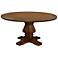 Toscana Small Round Cognac Wood Dining Table