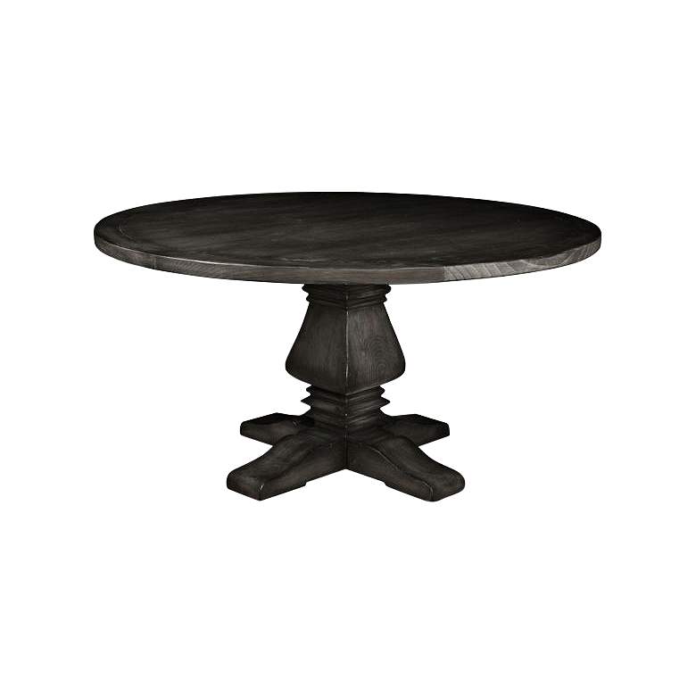 Image 1 Toscana Small Round Gray Wood Dining Table