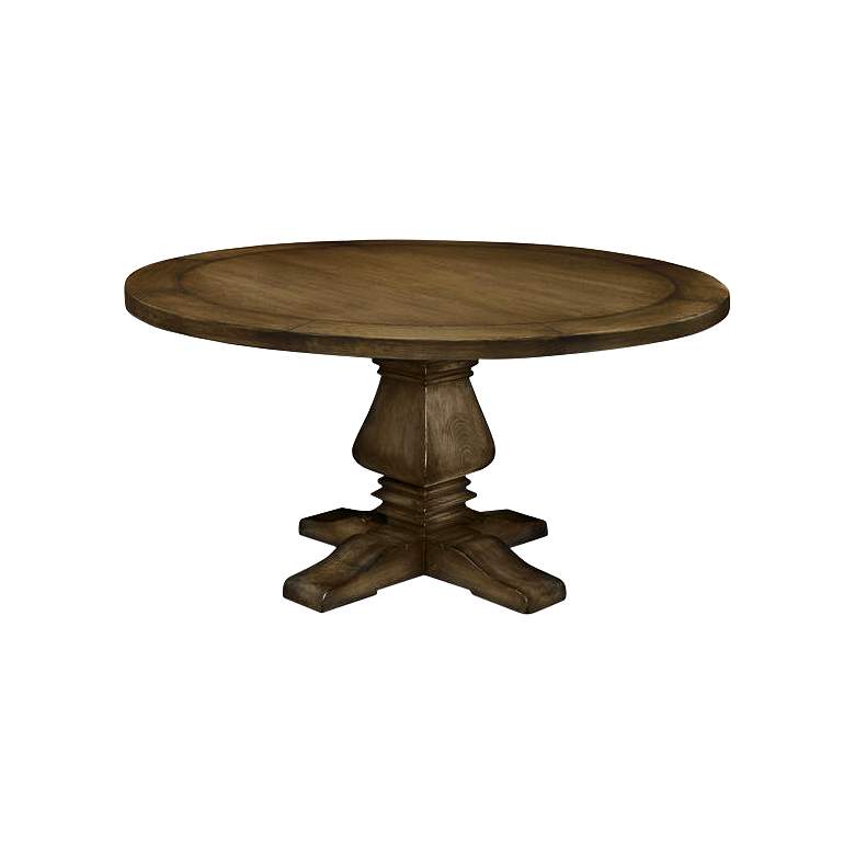 Image 1 Toscana Small Round Smoke Wood Dining Table