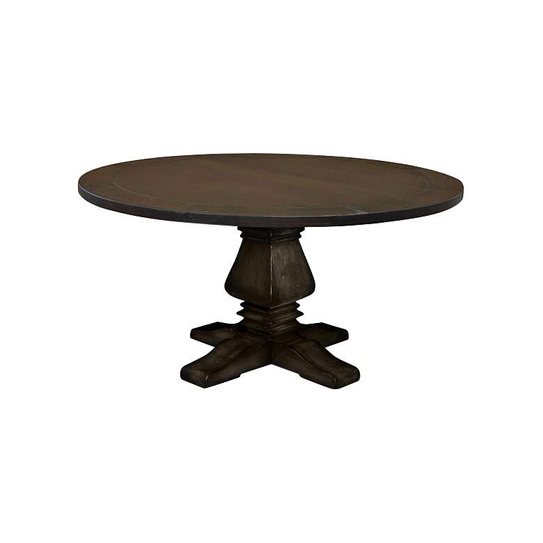 Image 1 Toscana Small Round Walnut Wood Dining Table