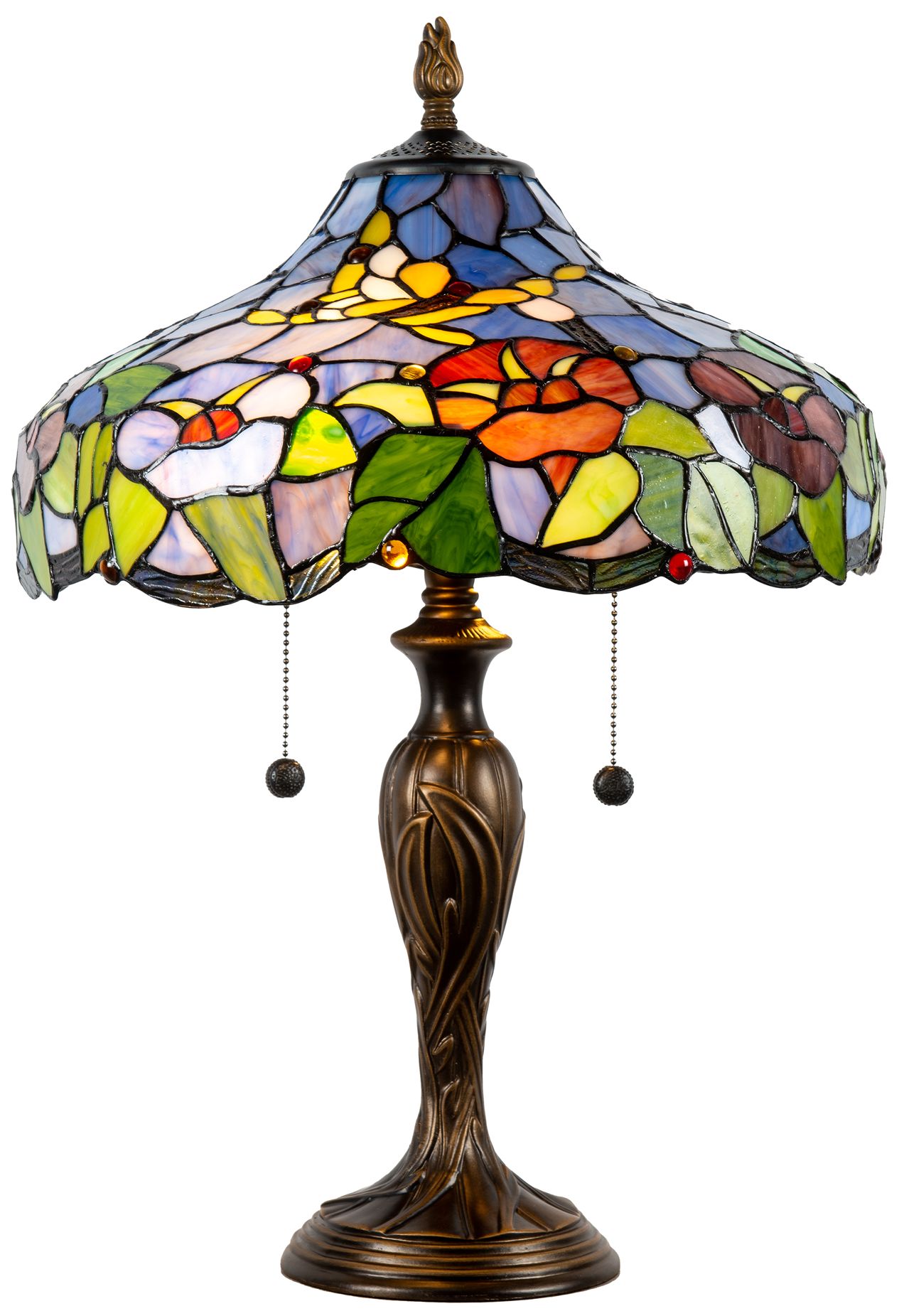 Image 2 Toscany Garden Antique Bronze Tiffany Accent Table Lamp