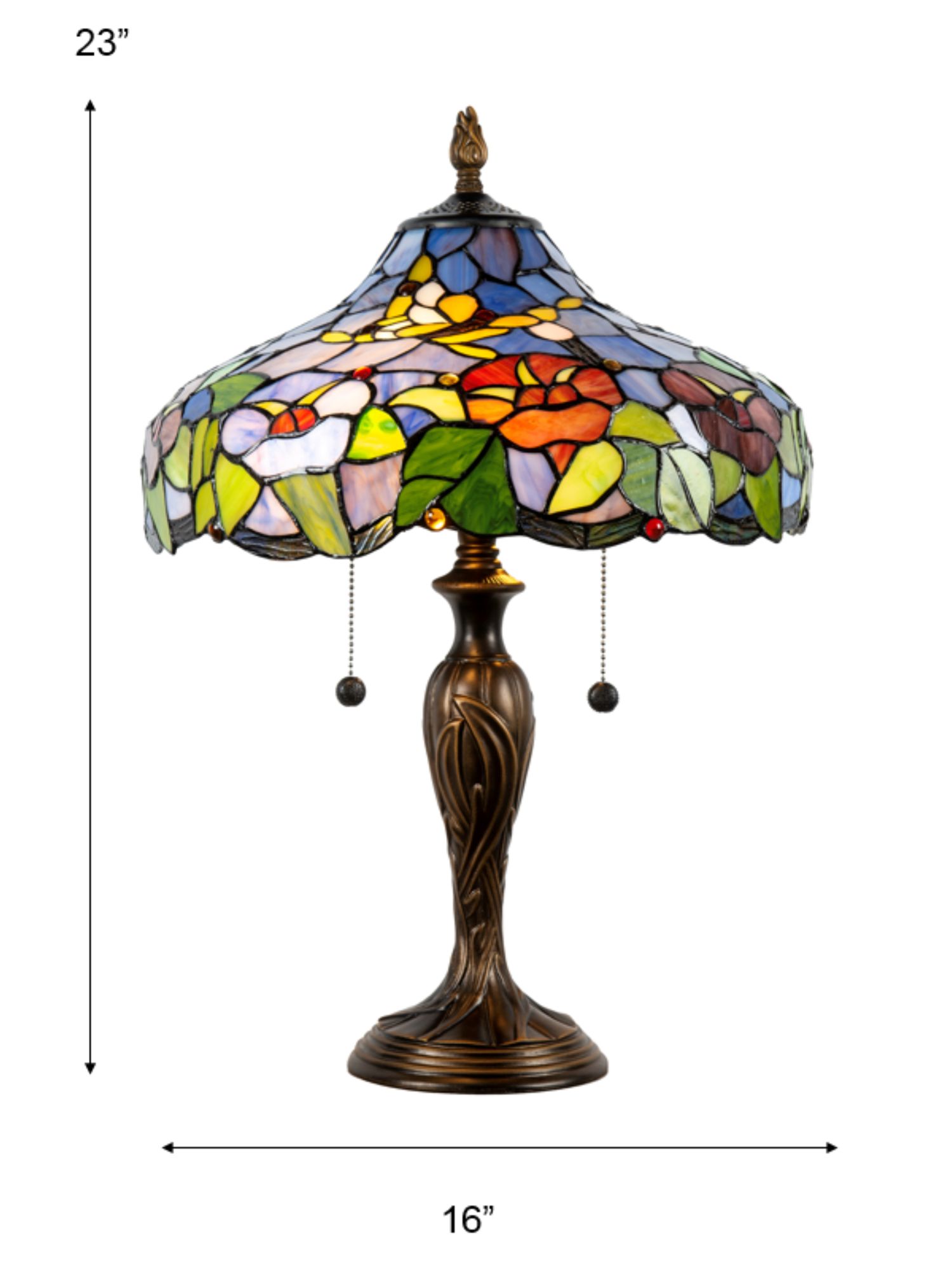 Image 4 Toscany Garden Antique Bronze Tiffany Accent Table Lamp more views