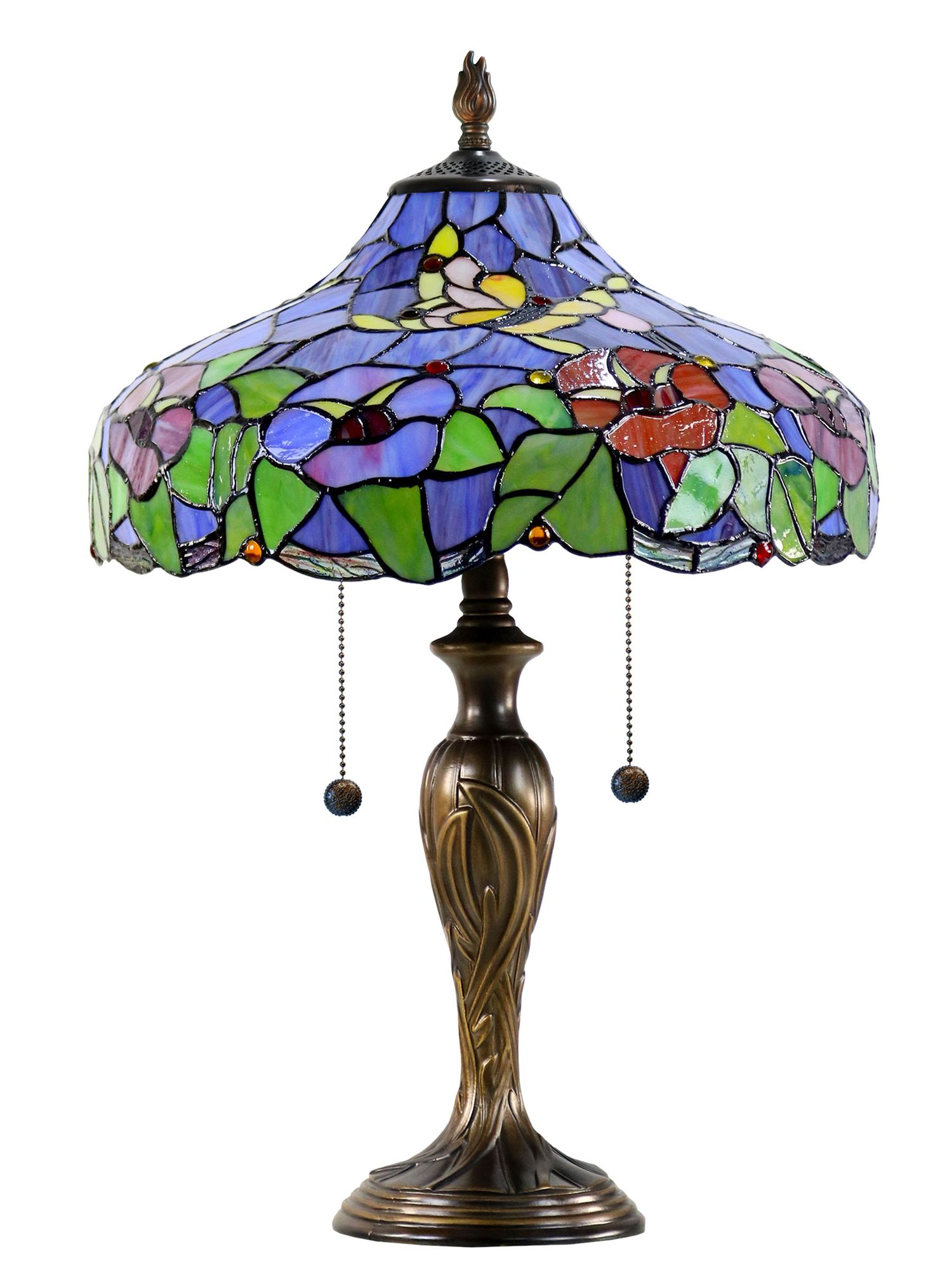 Image 6 Toscany Garden Antique Bronze Tiffany Accent Table Lamp more views