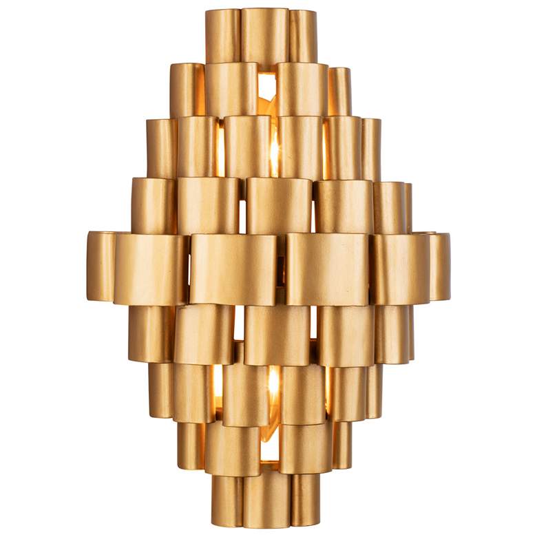 Image 3 Totally Tubular 2-Lt Sconce - Antique Gold & Carbon Black more views