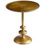 1_Tote 20" Wide Antique Brass Round Pedestal Side Table