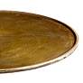2_Tote 20" Wide Antique Brass Round Pedestal Side Table more views