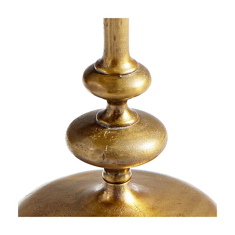 Image 3 Tote 20" Wide Antique Brass Round Pedestal Side Table more views