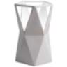 Totem 11 3/4" High Gloss White Ceramic Portable LED Accent Table Lamp